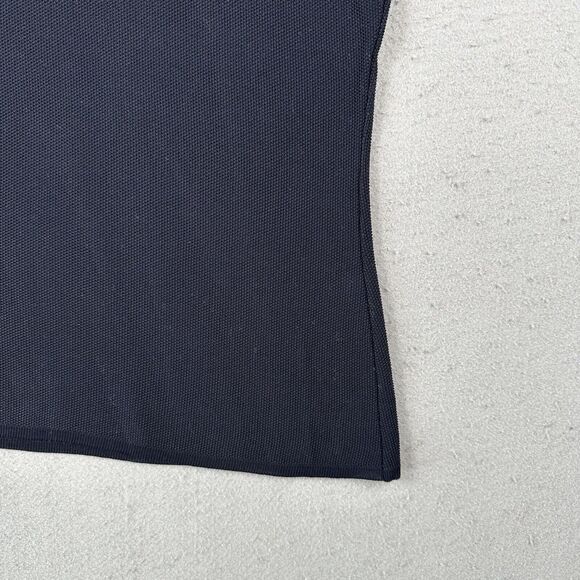 Worldly Things Styltricot‎ Knit Top Women’s 6 Navy Blue Short Sleeve Scoop Neck - Picture 4 of 16